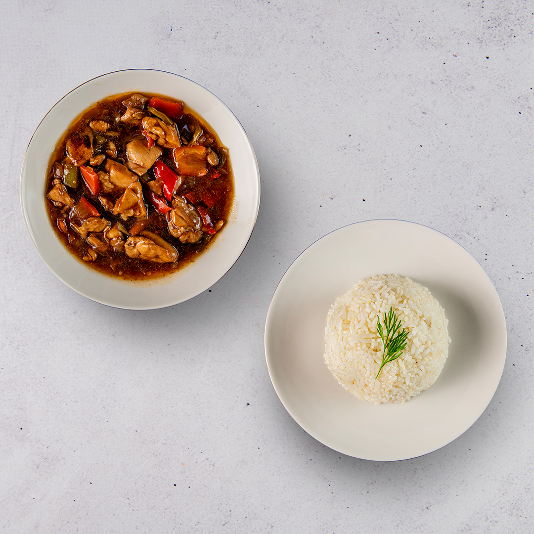 Barbekü Soslu Tavuk Pirinç Pilavı İkili