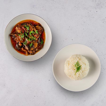 Patlıcan Musakka Pirinç Pilavı İkili