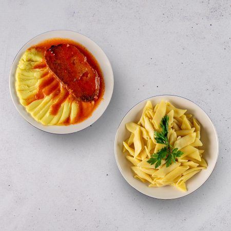 Püreli Rosto Köfte Makarna İkili