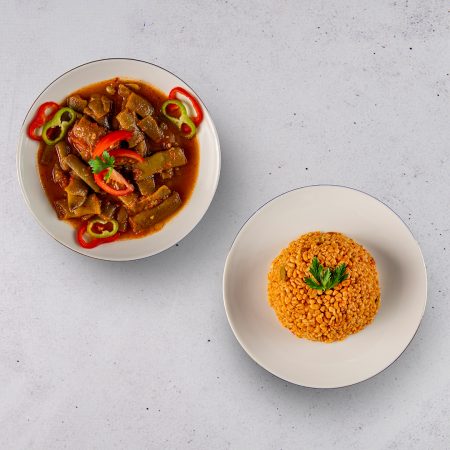 Taze Fasulye Bulgur Pilavı İkili